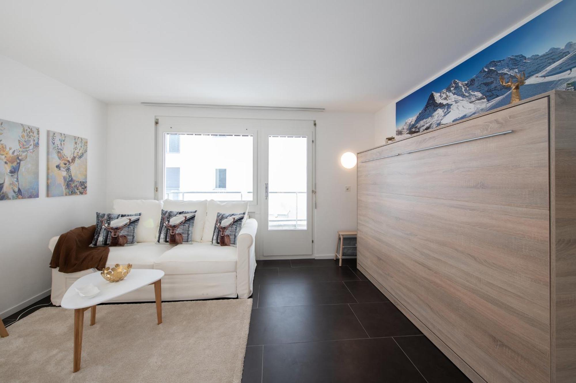 Agrimonia - Moebilierte Ferienwohnung Mit Balkon 达沃斯 外观 照片