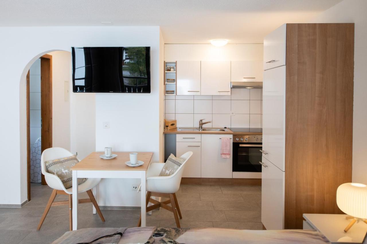 Agrimonia - Moebilierte Ferienwohnung Mit Balkon 达沃斯 外观 照片